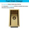 Gold Wet Bar Sink, 10 x 18 Undermount Bar Sink