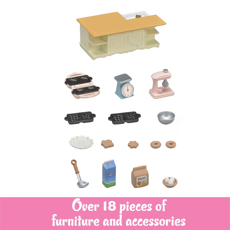 Calico Critters Kitchen Island - Toy Dollhouse Furniture and Accesories