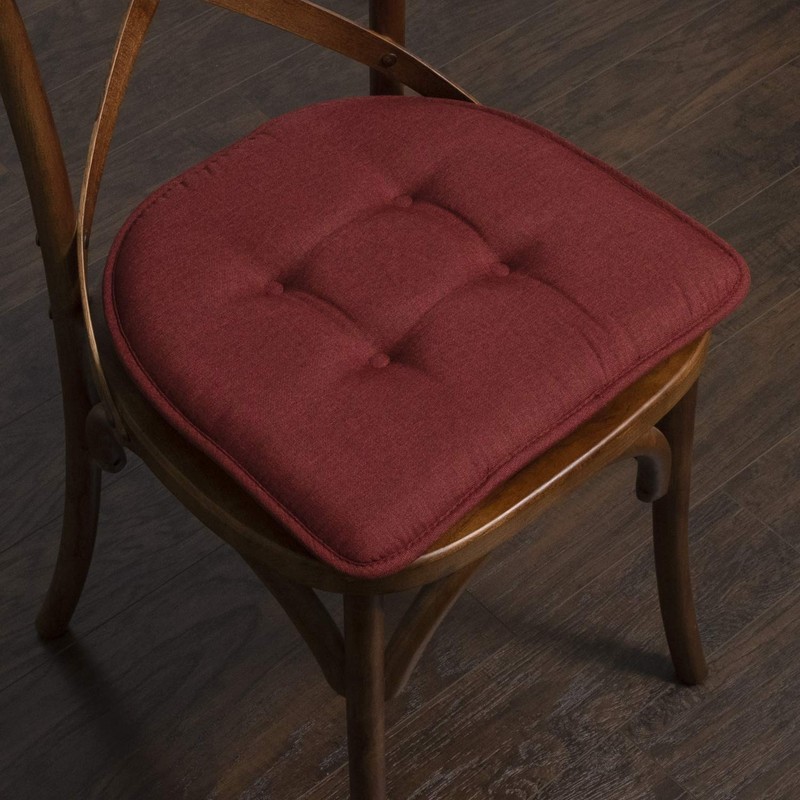 Sweet Home Collection Chair Cushion Memory Foam Pads Tufted Slip