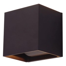Modern Wall Light Cube – 15W Wall Cube with 70,000 Hour Lifespan - 2700K/3000K/3500K/4000K/5000K Color Changing Options in Aluminum Housing – Adjustable Beam Angle for Outdoor or Indoor Use (Bronze)