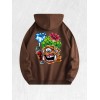 Trippy Cactus Graphic Hoodie 100% Cotton US Warehouse 7 ColorsColor: