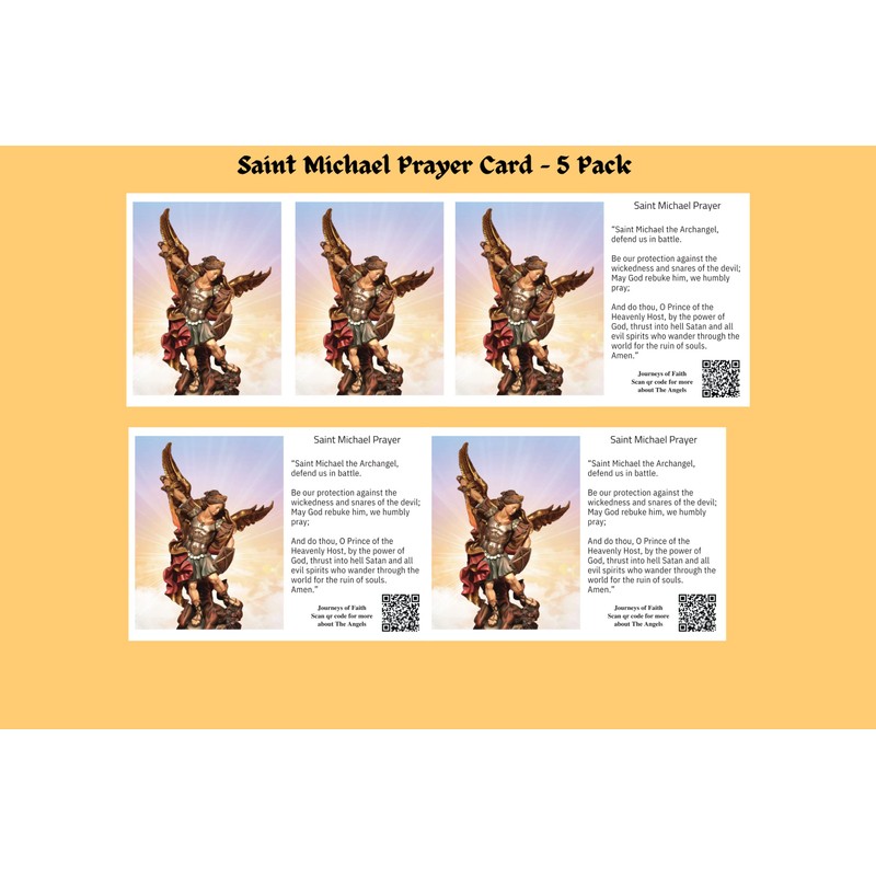 Saint Michael Prayer Card (5 Pack)