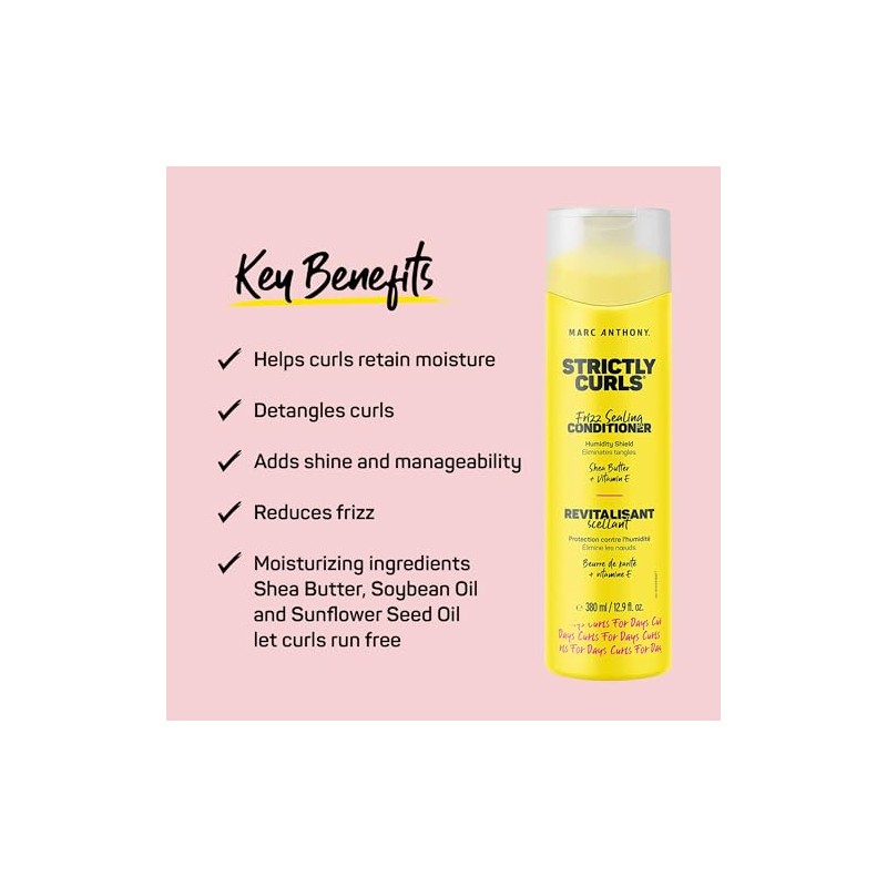 Marc Anthony Strictly Curls Frizz Sealing Conditioner, 12.9 Ounce