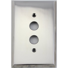 Polished Nickel 1 Gang Push Button Light Switch Wall Plate