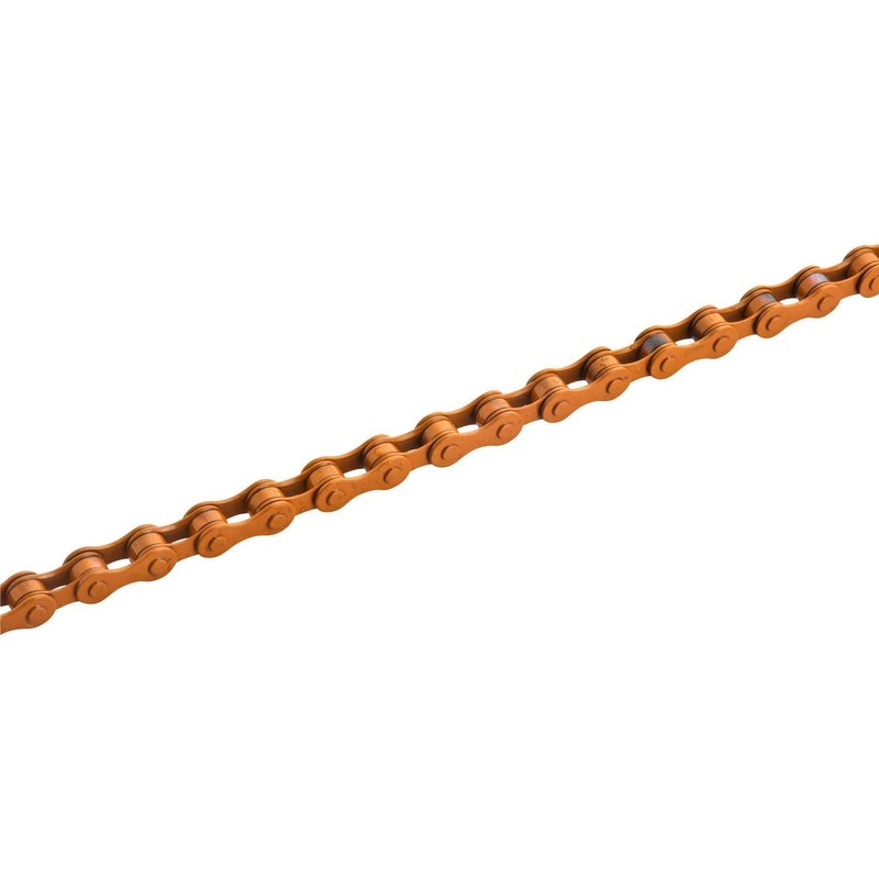 Bicycle Chain 1-Way 1/2 x 1/8 Inch, 122 Links (Orange)
