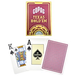 Copag Poker Size Jumbo Index Texas Hold'em Playing Cards Single Deck (Red)