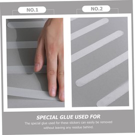 Operitacx 8 Sätze Rutschfeste Matte Wanne Bodenbelag Beleg Duschmatten für Duschen, rutschfest nicht Rutschfester Streifen im Badezimmer rutschfester Bodenaufkleber PVC Weiß