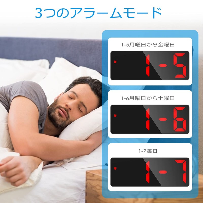 Digital LED Clock, Alarm Clock, Desk Clock, Table Clock, Temperature