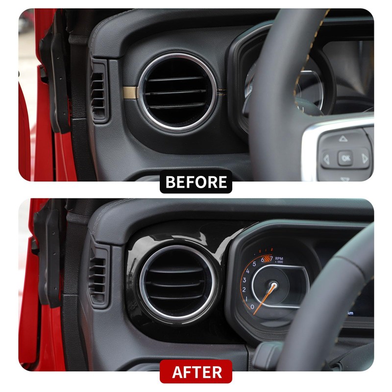 JeCar Dashboard Panel Trim Cover Center Console Decoration Kit Interior