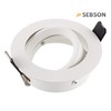 SEBSON Housing for Recessed Spotlights Round Pivoting Aluminium White Mounting