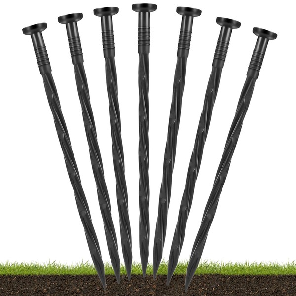100 Pack Plastic Landscape Anchoring Stakes Plastic Edging Garden Spikes