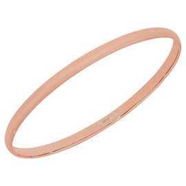 Bangle Real 18Kt Rose Gold Filled Solid 3mm Ladies Medium Sz 65mm Cuff Bracelet