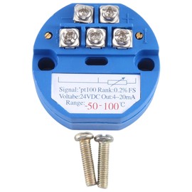 Lazycloud RTD PT100 Temperature Transmitter Module Thermal Resistance -50-100°C DC24V Output 4-20MA Easy Install
