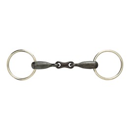 Korsteel Sweet Iron French Link Loose Ring Snaffle Bit, 4.5"