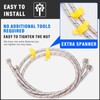 Faucet Hose Connector, 39 Inch Length Faucet Water Supply Lines