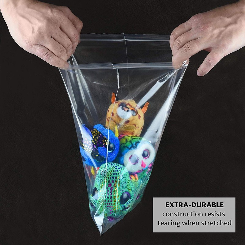 Grip Seal Bags Resealable Clear Plastic Zip Lock Polythene Bag