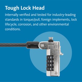 Kensington N17 Dell Laptop Computer Lock, Combination Security Locking Cable (K68008WW) Black | Kensington