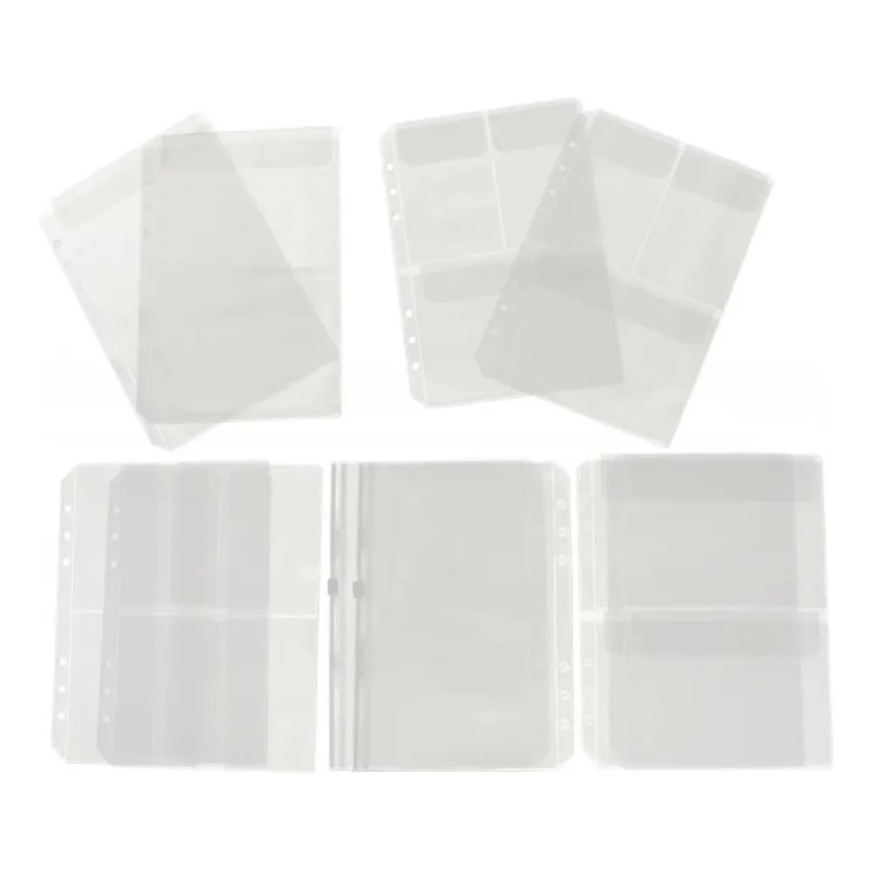 10set Binder A5 Páginas De Bolsillo De 6 Anillos Para