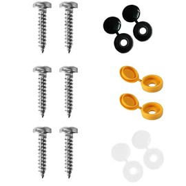 12 Stück Auto-Kennzeichenschrauben und -kappen, Nummernschild-Schraubkappen, Kfz-Kennzeichenbefestigungsschrauben