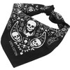 TRIXES Black Bandana Scarf Head Scarf Printed on Both Sides