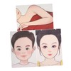 Baluue 3pcs Reusable Face Painting Practice Board Washable Makeup Template
