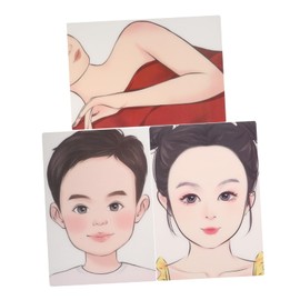 Baluue 3pcs Reusable Face Painting Practice Board Washable Makeup Template for Artists and Beginners Realistic Human Face Shape for Festivals and Parties
