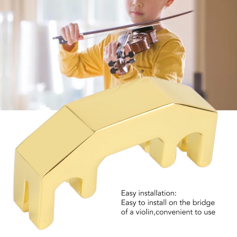 Violin Mute Metal Sound Reduction Lightweight Portable Violin Practice Silencer