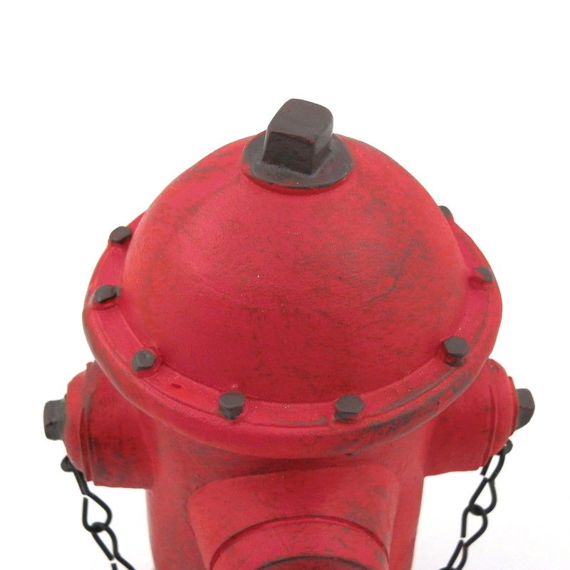 Ornerx Fire Hydrant Money Box Resin Piggy Bank 6"