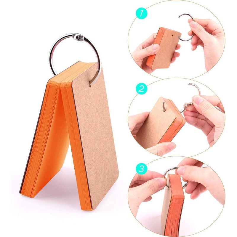 300 pcs Flash Cards Revision Index Cards Mini Notepads Blank