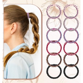 Pack of 8 Hair Bobbles for Girls, Multicoloured Braided Hair Scrunchies for Women and Girls, Can Be Used as a Headband and Bracelet for Sports and Everyday Use