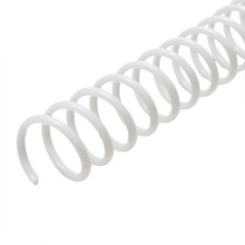 Rayson 1-1/8" Plastic Spiral Binding Coil, 240 Sheets Capacity, 4:1 Pitch 28.6mm White Coil Binding Spines for Business and Educational Purposes, 50 Pack