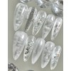 Clear Cross Handmade Nail Tips - Almond (Length - part