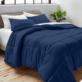 Bare Home Duvet Insert Comforter - Full Size - Goose Down Alternative - Ultra-Soft - Premium 1800 Series - All Season Warmth - Bedding Comforter (Full, Dark Blue)