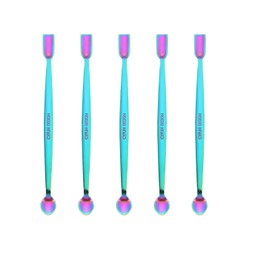 5PCS 304 Stainless Steel Craft Spoons Set for DIY Scrapbooking Glitter Embossing Powders Sequins and Other Small Embellishment Craft Cardmaking High Lighten(Colorful)