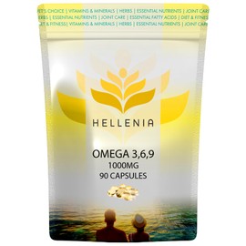 Omega 3,6 & 9 Complex | 1000mg - 90 Softgel Capsules | High Strength | UK Manufactured