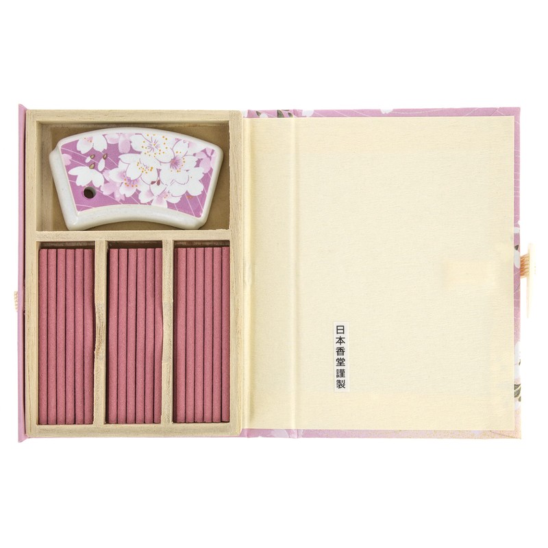 Chiyo Uno Happy Scent, 36 Sticks, Cherry Blossom Incense Stand