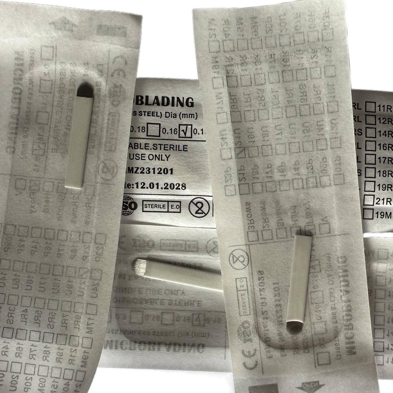 20pcs Disposable Microblading Blade U24 Nano 0.15mm Diameter U-Shaped Microblades