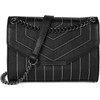 styleBREAKER Women's Shoulder Bag with Decorative Stitching and Chain Shoulder