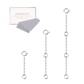 Bracelet Extender Durable White Gold Extenders for Necklace Bracelet Anklet Extension Chains Necklace Extender（1 2 3 inch）