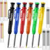 Hiboom Carpenter Pencil Set, 6 Pieces Long Nosed Deep Hole