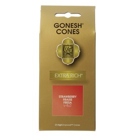 ga-nessyu (Gonesh) ekusutoraritti Incense Cones Strawberry 25 Pack (Incense)