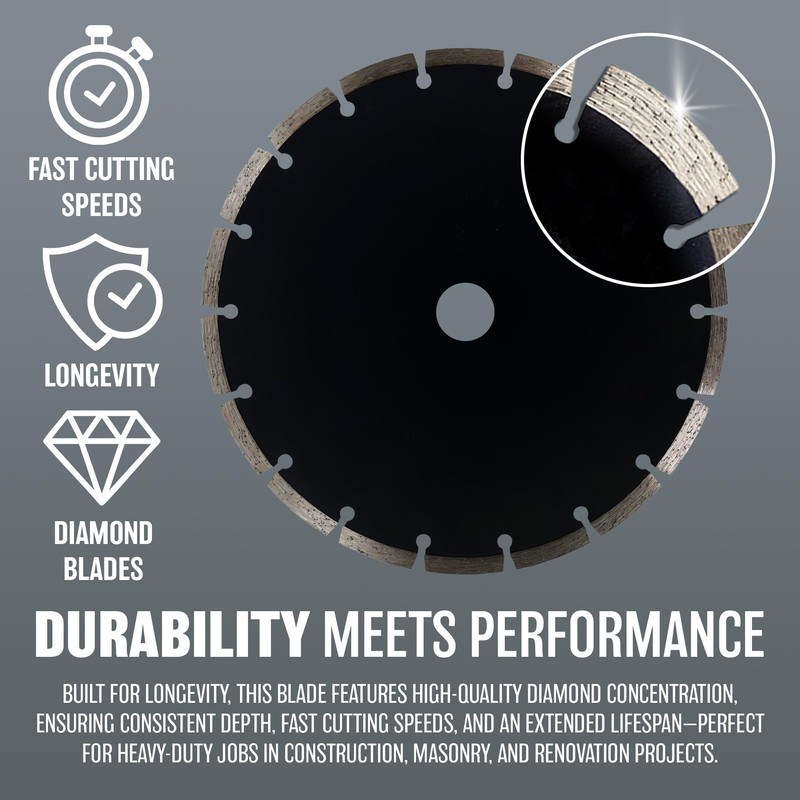 230Mm Diamond Cutting Disc Blades - For Brick, Stone, Concrete