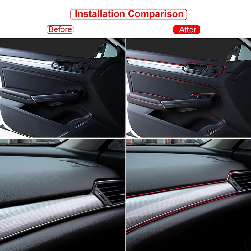 BOAOSI 16.4ft Car Interior Moulding Trim Car Decorative Filler Insert