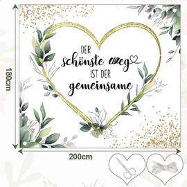 Vocridy Wedding Sheet for Cutting with Scissors, Wedding Bed Sheet as a Wedding Game for the Bride and Groom, Bed Sheet with Heart Wedding Including 200 x 180 cm