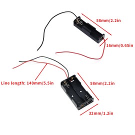 Surf turtle 8 Pack AA Battery Holder Bundle with Wire 1 AA Battery Holder 1.5V, 4 Pcs, 2 AA Battery Holder 3V, 4 Pcs