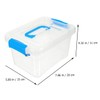 MAGICLULU 5pcs Stackable Plastic Storage Containers Desk Organizer Box Lid