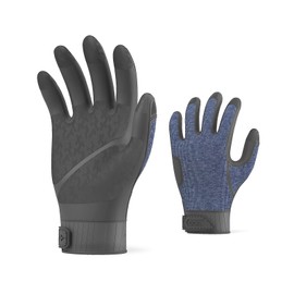 Vgo... Work Gloves Men Seamless Resistent with Waterproof Palm, Mechanics Working Gloves in TPE for Construction Rigger Trucker Warehouse Delivery, 1 pair TP1130(Grey,M)