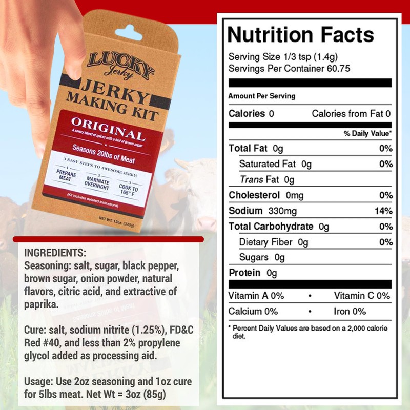 Lucky Jerky Original DIY Jerky Seasoning Kits - Seasons 20lbs