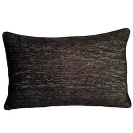 pillowerus Imitation Leather 12"x20" Inch Black Bolster Pillow Case/Cushion Cover Hand-Crafted Stitch Trendy Modern Style Decorative/Throw Lumbar for Home, Office Couch, Sofa, Bedroom