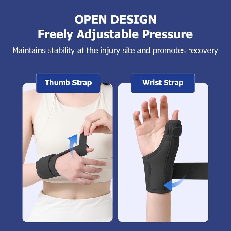 ZAHRVIA Ergonomic Thumb Splint Right & Left, Breathable and Soft